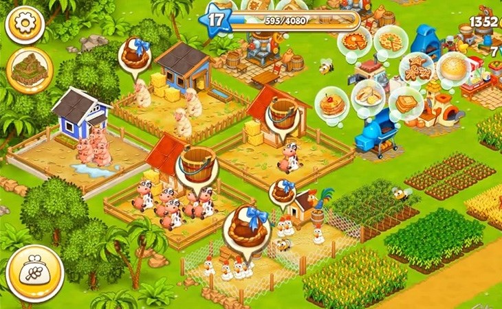 Giao diện đẹp mắt của game Farm Paradise