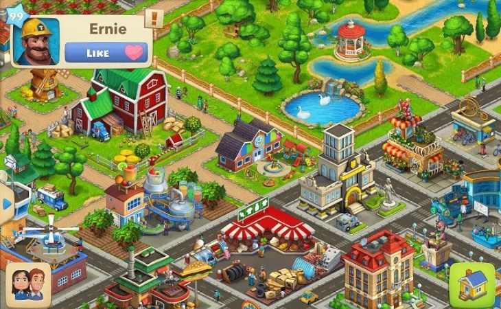 Township là game xây dựng thị trấn kết hợp với trồng cây trong nông trại