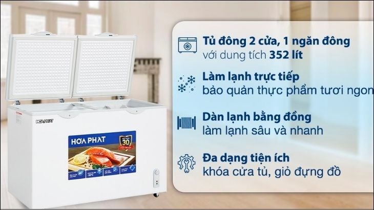 Khi mua tủ đông Hòa Phát 352 Lít HPF AD6352 bạn sẽ được bảo hành chính hãng lên đến 2 năm