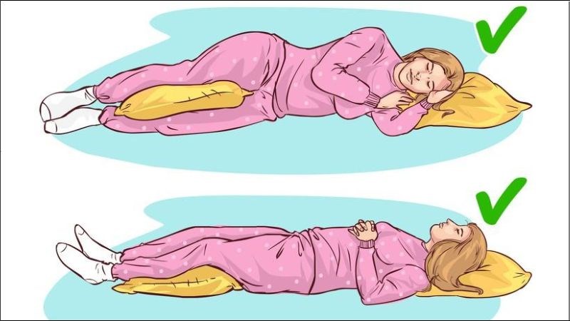 Nằm thẳng hoặc nghiêng khi ngủ, không nằm sấp giúp cải thiện tình trạng đau vai gáy Nằm thẳng hoặc nghiêng khi ngủ, không nằm sấp giúp cải thiện tình trạng đau vai gáy