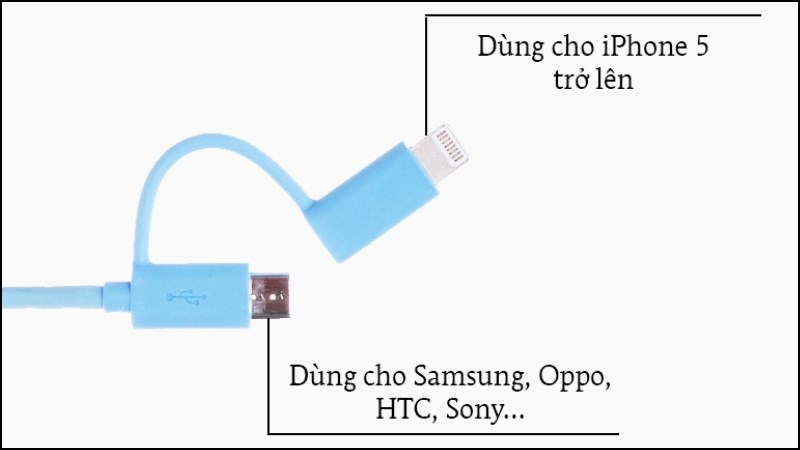 Tích hợp cùng lúc 2 cổng kết nối Lightning và microUSB