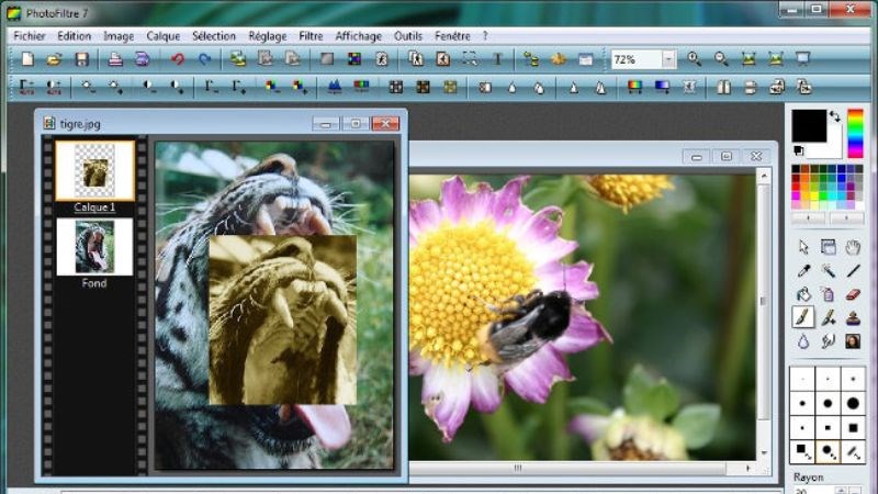 PhotoFiltre sở hữu bộ lọc màu đa dạng