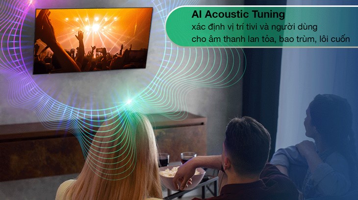 Smart Tivi NanoCell LG 4K 86 inch 86NANO76SQA được tích hợp công nghệ  AI Acoustic Tuning giúp tái tạo âm thanh sống động và chân thực