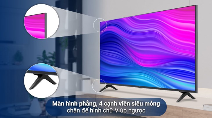 Smart Tivi LG 4K 55 inch 55UQ8000PSC có thiết kế tinh tế, thanh mảnh với các cạnh viền siêu mỏng