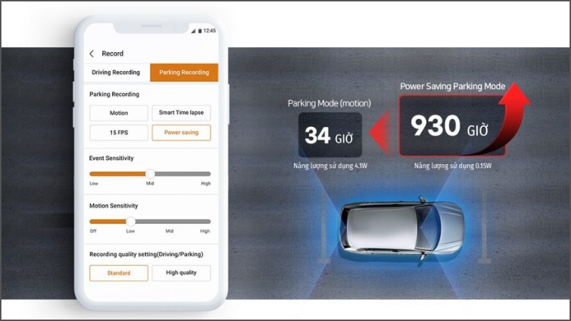 Khi k&iacute;ch hoạt chế độ n&agrave;y, camera sẽ tiếp tục ghi h&igrave;nh ngay cả khi xe đ&atilde; tắt m&aacute;y