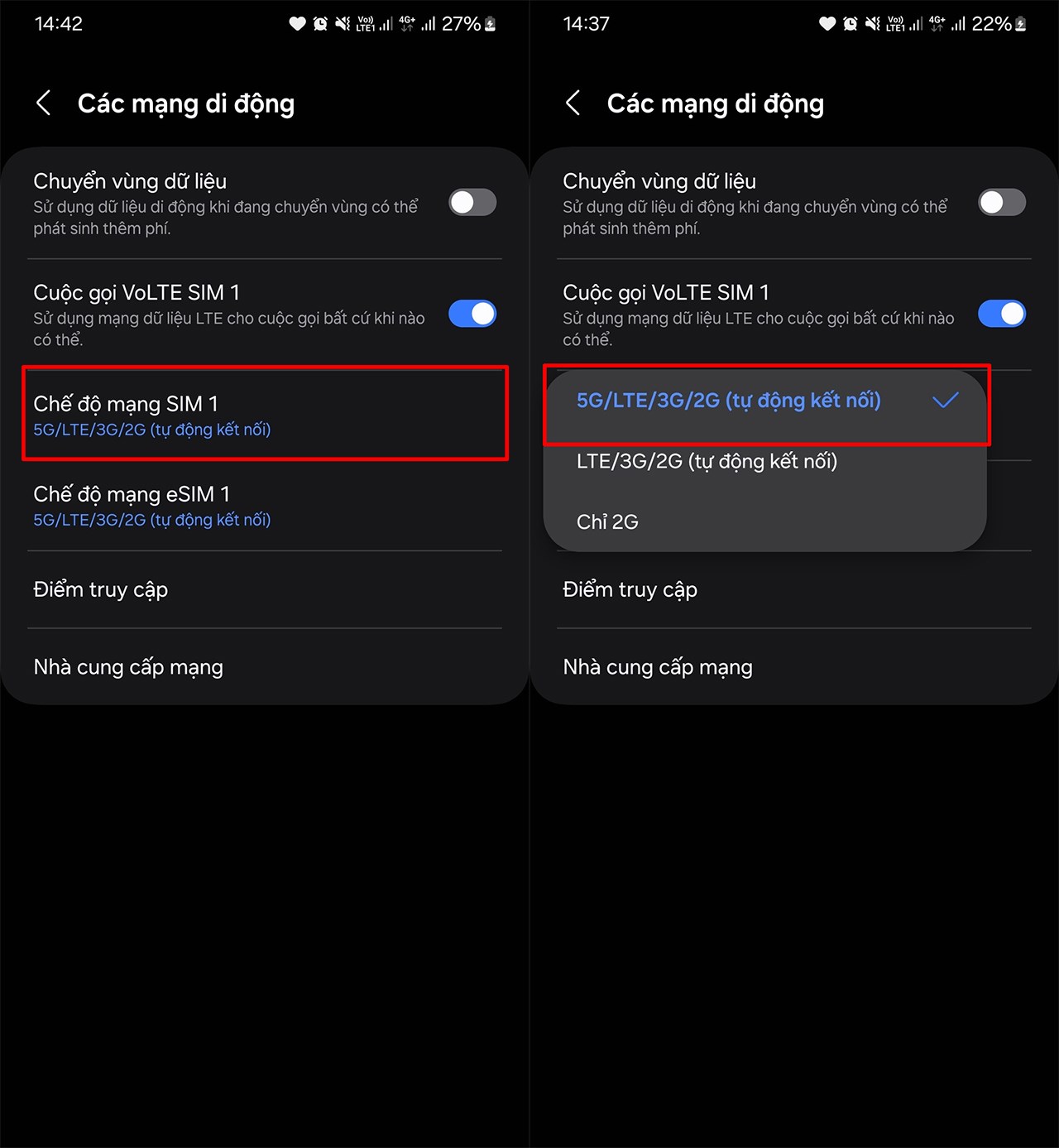 Cách kiểm tra điện thoại có hỗ trợ 5G hay không trên Android