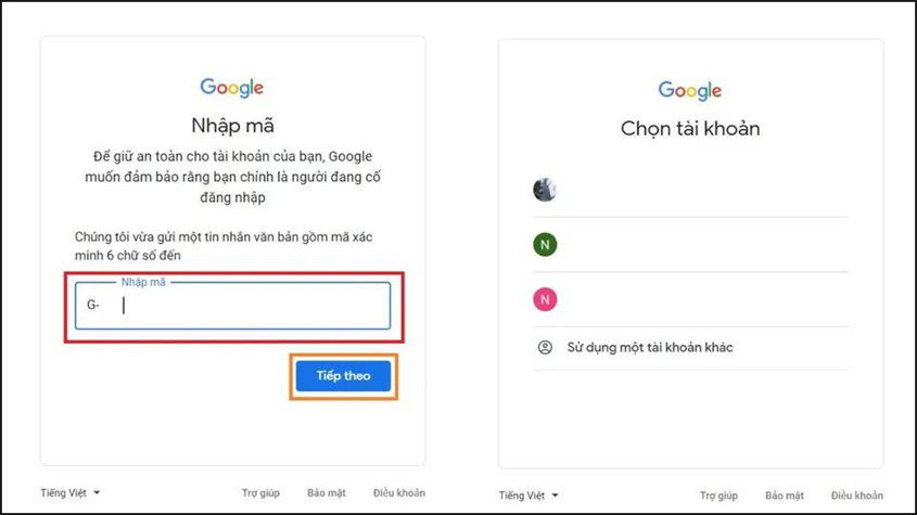 Sau khi google xác nhận xong mã, bạn có thể đăng nhập vào tài khoản gmail của mình