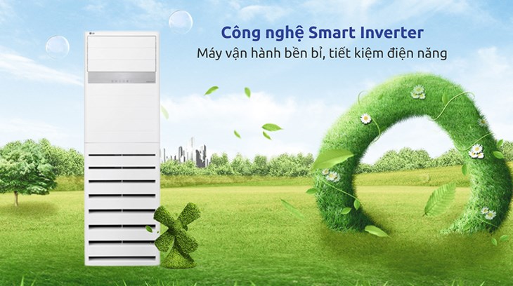 Máy lạnh tủ đứng LG Inverter 5 HP ZPNQ48LT3A0 (3 Pha) sở hữu công nghệ Smart Inverter giúp làm lạnh nhanh đến 30% và tiết kiệm 40% điện năng