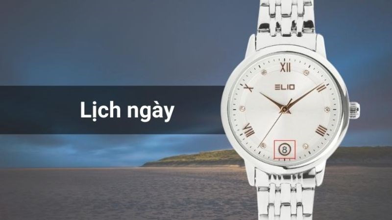 Đồng hồ ELIO Nàng Thơ Nữ EC001-02 với tính năng lịch ngày tiện lợi Đồng hồ ELIO Nàng Thơ Nữ EC001-02 với tính năng lịch ngày tiện lợi