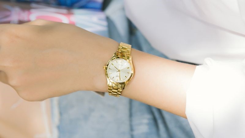 CASIO 25 mm Nữ LTP-1275G-9ADF với sắc vàng sang trọng CASIO 25 mm Nữ LTP-1275G-9ADF với sắc vàng sang trọng