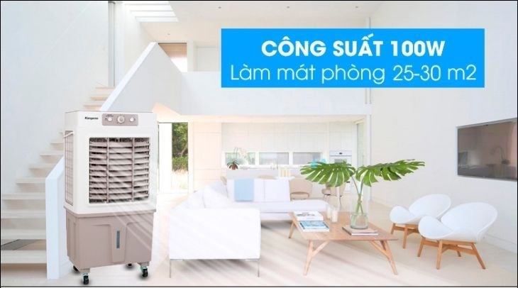 Quạt điều hoà Kangaroo KG50F62 thích hợp sử dụng để làm mát cho những căn phòng rộng từ 25 - 30 mét vuông