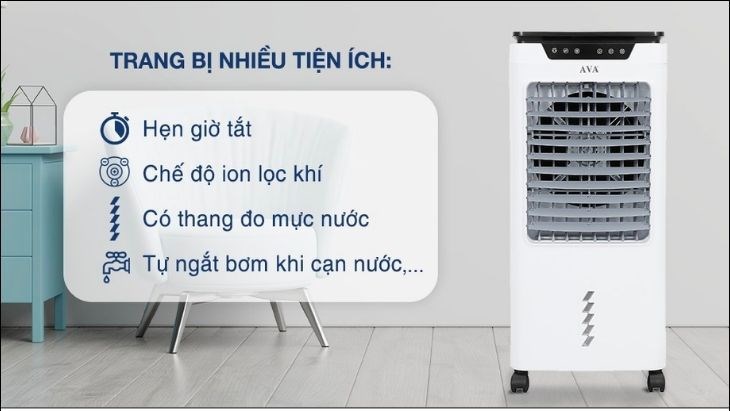 Quạt điều hòa AVA RPD-80 được trang bị nhiều tiện ích, đáp ứng tối ưu nhu cầu sử dụng của người dùng