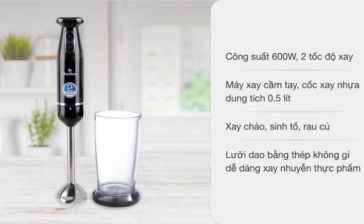 Máy xay sinh tố cầm tay BlueStone BLB-5216 đa năng cầm tay kiểu dáng nhỏ gọn