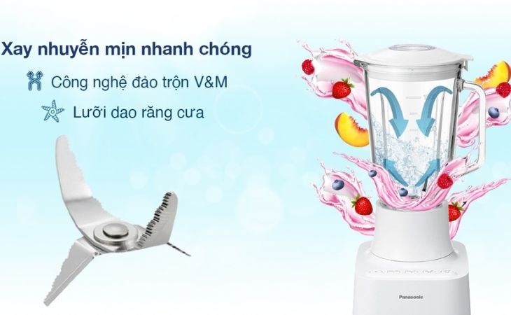 Máy xay sinh tố đa năng Panasonic MX-MG53C1CRA có thể xay nhuyễn mịn nhanh chóng