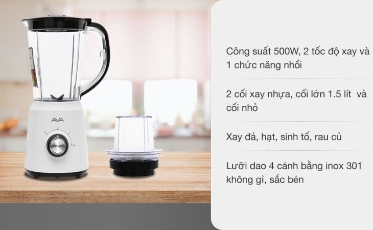 Máy xay sinh tố đa năng AVA BL9006-GS với đa dạng chức năng