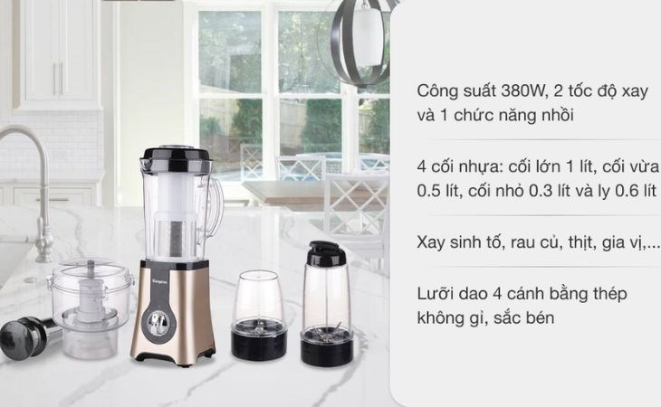 Máy xay sinh tố Kangaroo KG4B3 thiết kế nhỏ gọn, tinh tế, đẹp mắt