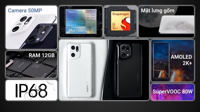 Chất liệu từ gốm l&agrave; điểm độc đ&aacute;o của OPPO Find X5 Pro