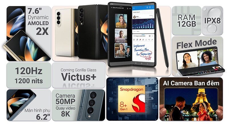 Điện thoại Samsung Galaxy Z Fold4 512GB
