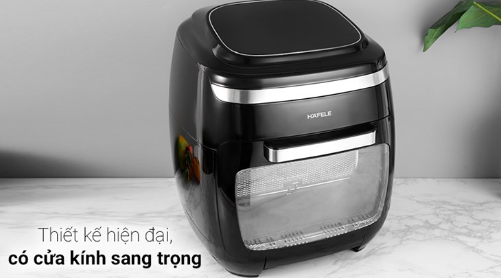 Lò chiên không dầu Hafele AF-602A 11 lít với gam màu đen sang trọng kết hợp với vỏ nhựa, inox tạo điểm nhấn nổi bật cho không gian bếp