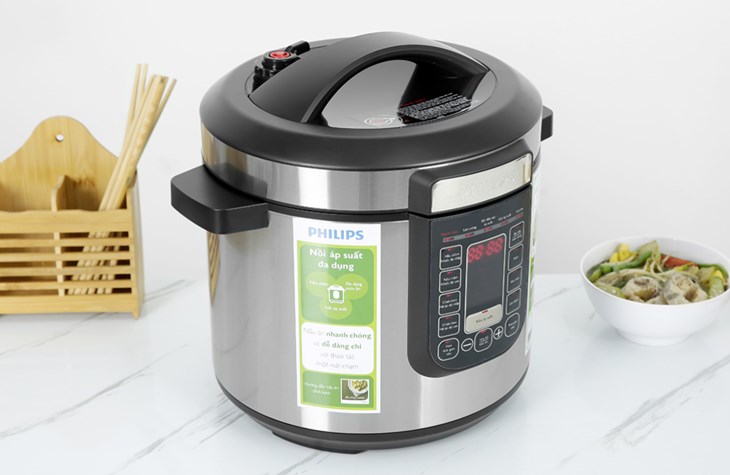 Nồi áp suất điện Philips HD2237/66 6 lít được thiết kế van xả áp suất an toàn khi sử dụng