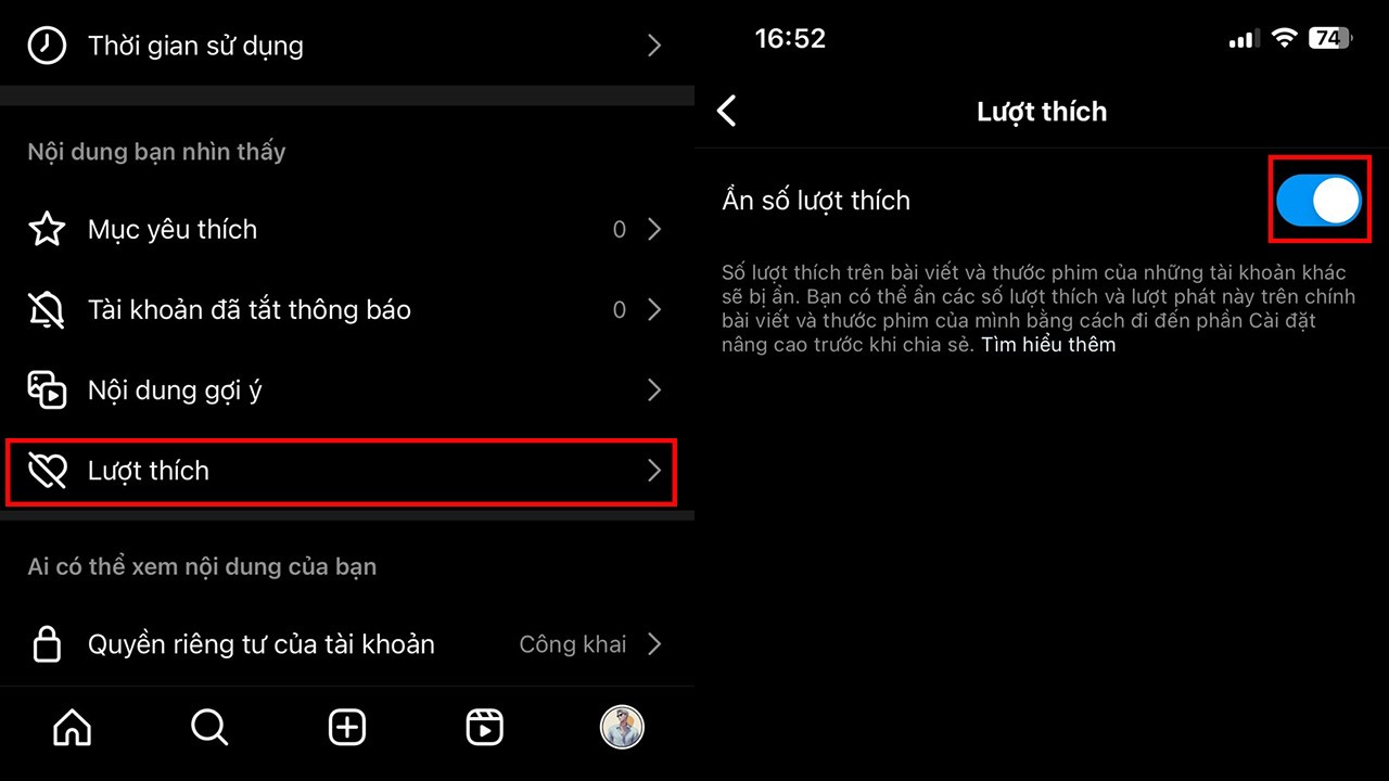 Cách ẩn lượt Like trên Facebook và Instagram