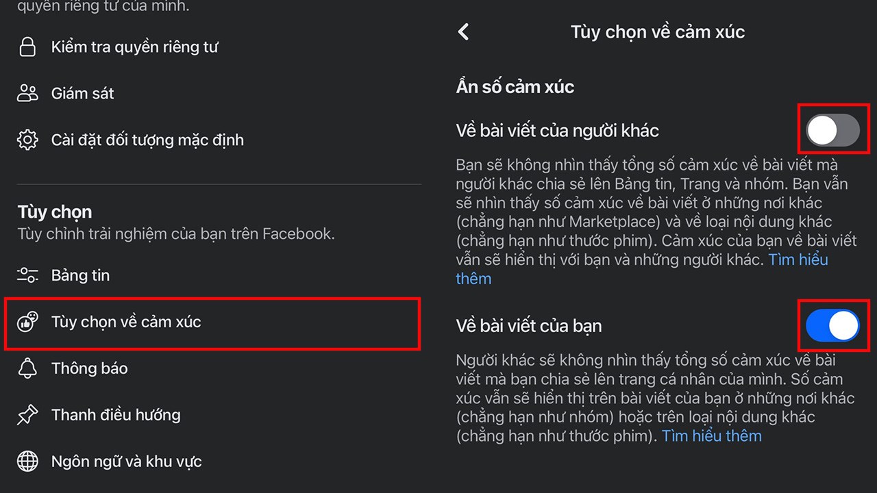 Cách ẩn lượt Like trên Facebook và Instagram