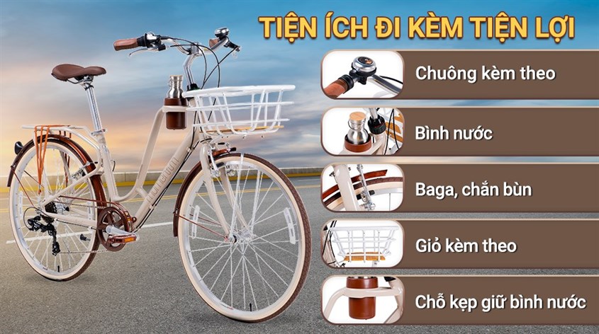 Xe Đạp Đường Phố Touring Giant Momentum được trang bị nhiều tiện ích đi kèm