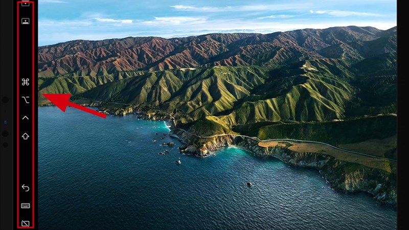 Hiển thị một thanh ở b&ecirc;n tr&aacute;i với c&aacute;c n&uacute;t chức năng như Command