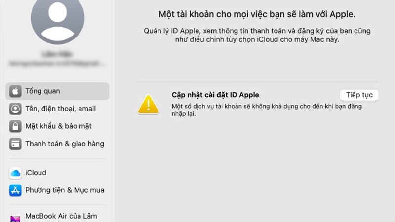 Đăng nhập bằng c&ugrave;ng 1 ID Apple tr&ecirc;n iPad v&agrave; m&aacute;y Mac