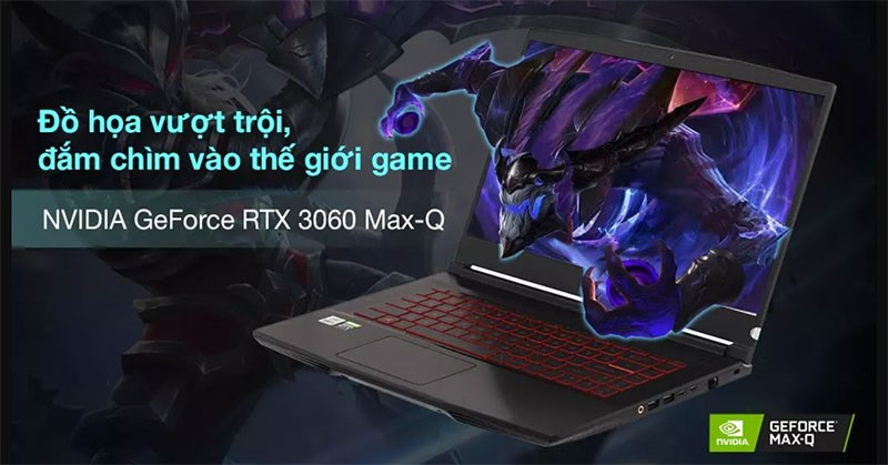 RTX 3060 Max-Q mang lại sức chiến ổn định cho những tựa game y&ecirc;u cầu cấu h&igrave;nh cao
