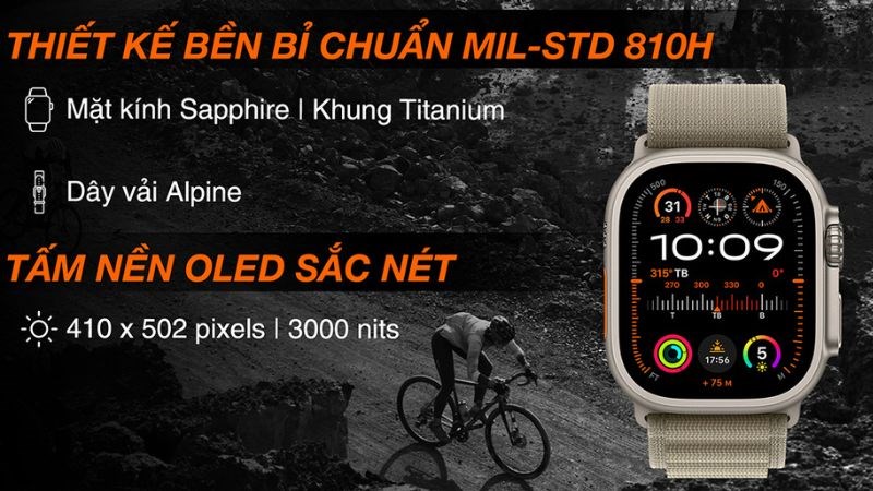 Apple Watch Ultra 2 có kiểu dáng thời thượng, thân thiện với môi trường Apple Watch Ultra 2 có kiểu dáng thời thượng, thân thiện với môi trường