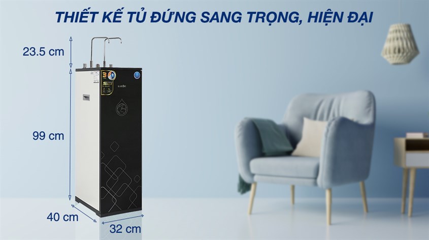 Máy lọc nước RO nóng nguội lạnh Karofi KAD-X39 10 lõi có 3 chế độ nóng - nguội - lạnh