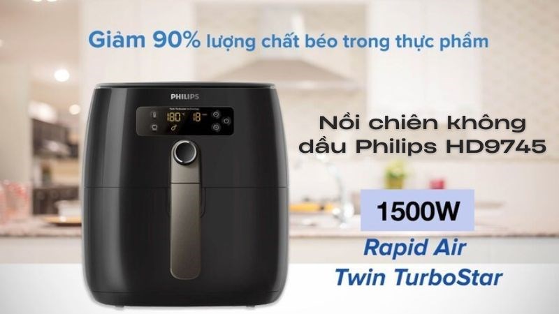 Nồi chiên không dầu Philips có công nghệ Twin TurboStar độc quyền Nồi chiên không dầu Philips có công nghệ Twin TurboStar độc quyền