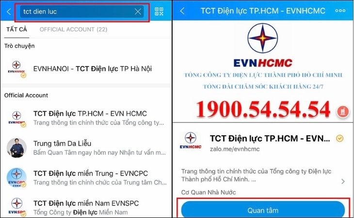 Tìm kiếm và chọn trang chủ EVN thuộc khu vực sinh sống Tìm kiếm và chọn trang chủ EVN thuộc khu vực sinh sống