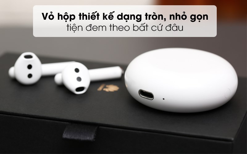 Thiết kế tai nghe Huawei nhỏ gọn, dễ dàng đem theo mọi nơi