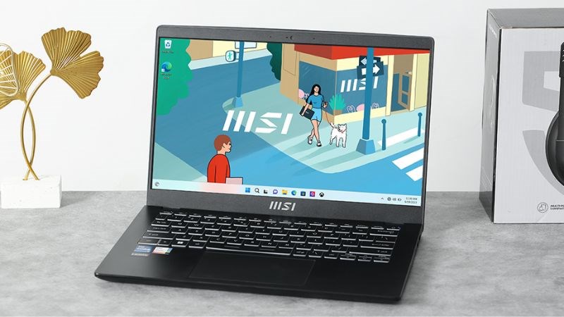 Laptop MSI Modern 14 C13M i7 1355U (607VN) kiểu dáng sang trọng, nhỏ gọn