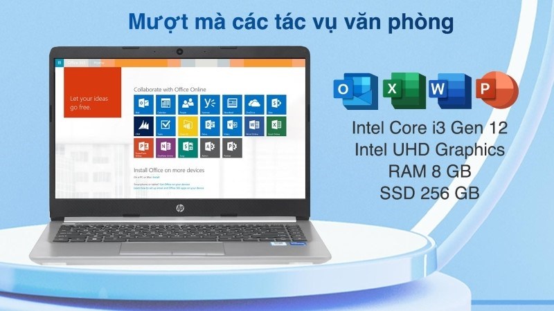 HP 240 G9 i3 1215U (6L1X7PA) hỗ trợ xử l&yacute; tốt c&aacute;c ứng dụng văn ph&ograve;ng