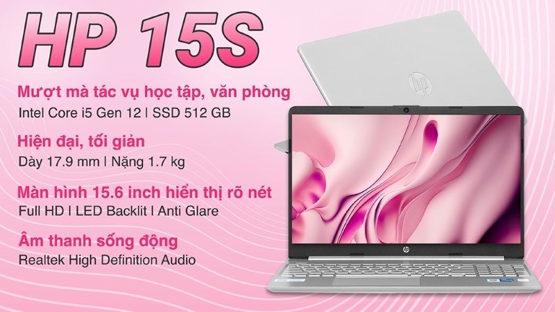 HP 15s fq5162TU i5 1235U (7C134PA) l&agrave; chiếc laptop HP cho sinh vi&ecirc;n đ&aacute;ng để sở hữu