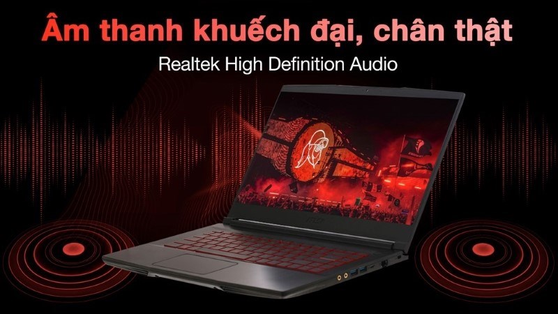 Laptop MSI Gaming GF63 Thin 11UC i7 11800H (1228VN) đáp ứng nhu cầu chơi game có độ phân giải cao