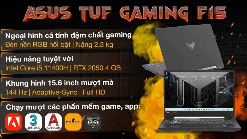 Laptop Asus TUF Gaming F15 FX506HF sở hữu công nghệ âm thanh DTS software