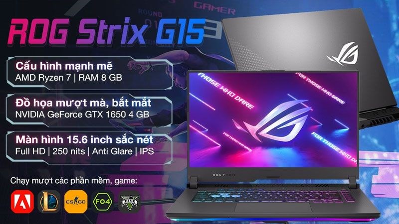 ASUS ROG Strix Gaming c&oacute; m&agrave;n h&igrave;nh chống ch&oacute;i Anti Glare bảo vệ mắt