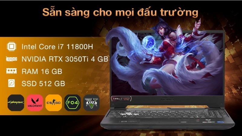 Laptop Asus TUF Gaming F15 FX506HE i7 11800H (HN378W) sở hữu vẻ ngo&agrave;i ấn tượng, cuốn h&uacute;t đậm chất gaming
