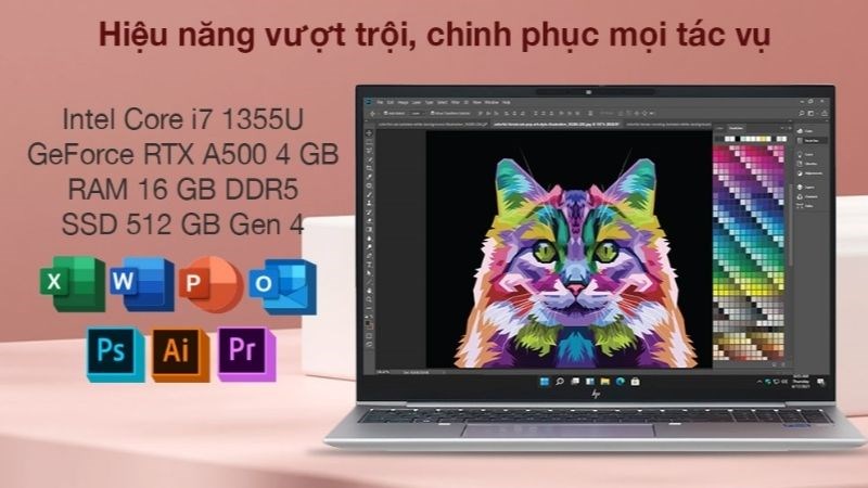 HP ZBook được trang bị card NVIDIA GeForce RTX A500 giúp tạo nên những thiết kế chuyên chuyên