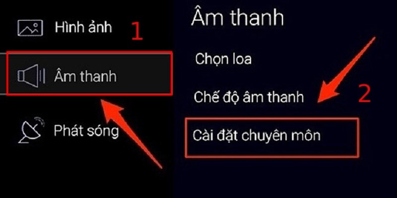 Bấm vào Âm thanh > Chọn Cài đặt chuyên môn