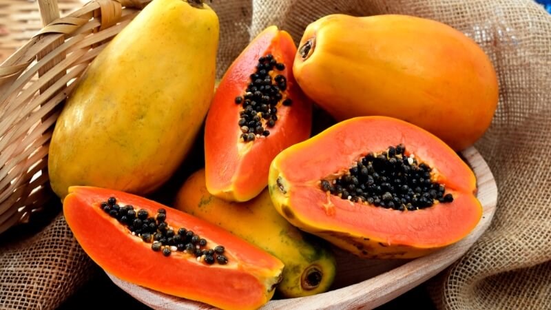 Đu đủ có hàm lượng beta carotene rất cao