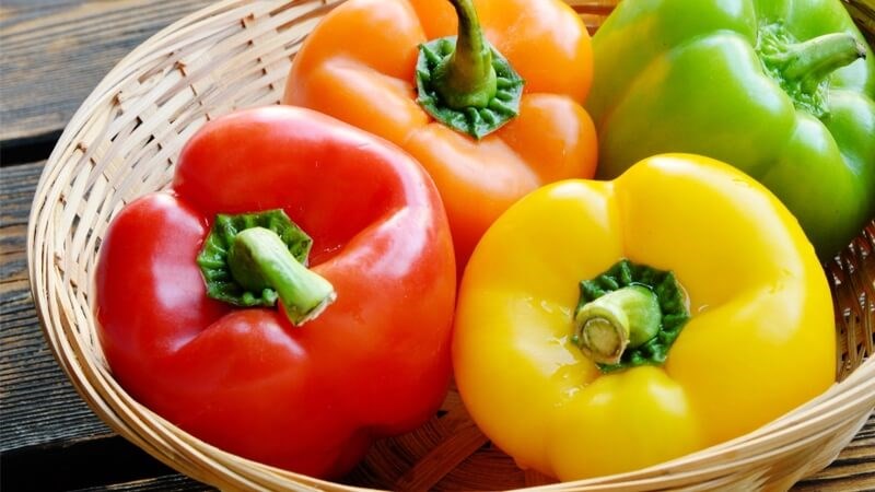 Ớt chuông giàu vitamin C và beta carotene