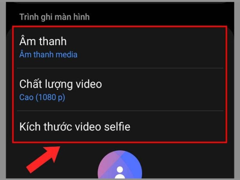 Thiết lập các tùy chọn cho video được quay lại