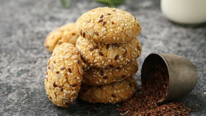 Hạt lanh có thể được dùng làm bánh quy