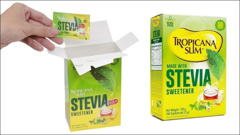 Đường ăn kiêng Tropicana Slim Stevia có vị ngọt dịu nhẹ, không làm tăng đường huyết