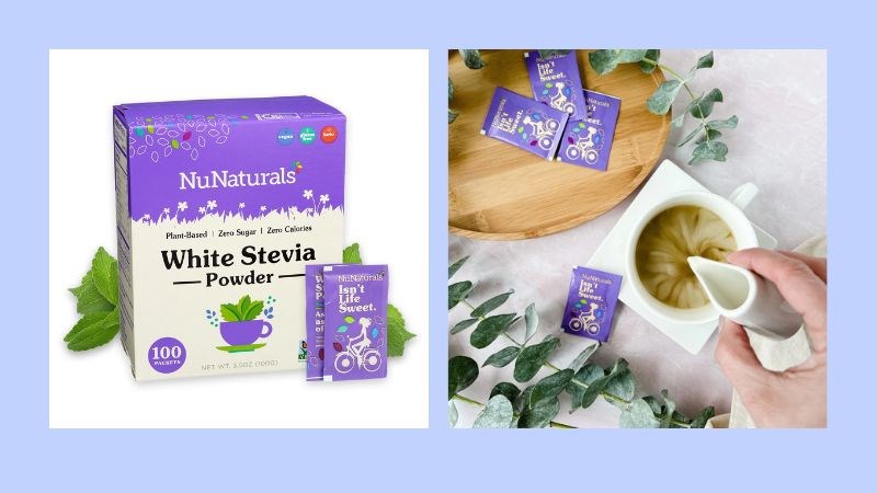 Đường cỏ ngọt NuNaturals White Stevia Powder chiết xuất 100% từ thảo dược tự nhiên